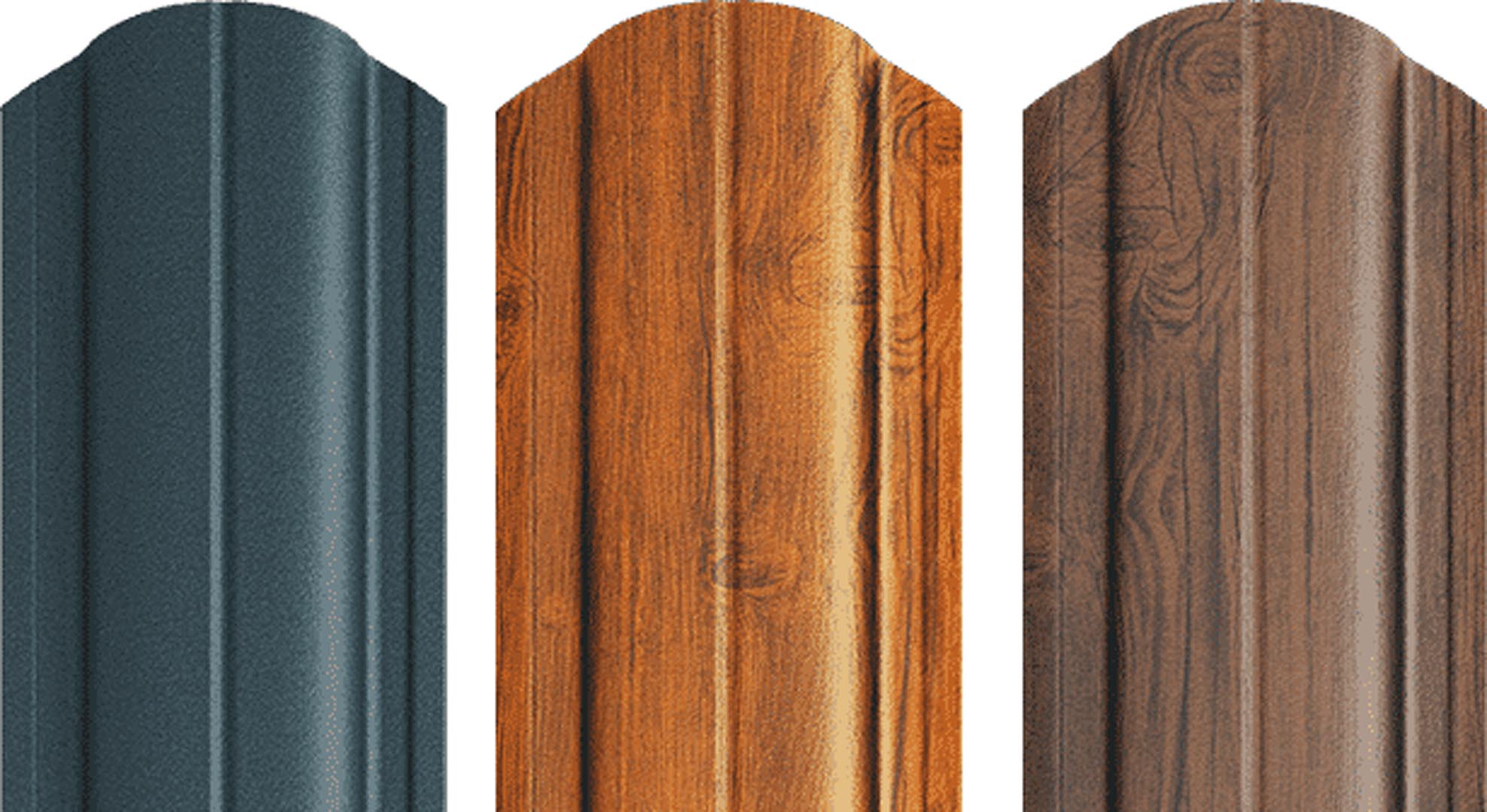 Sztachety metalowe, trzy kolory. Ogrodzenia SILD. System ogrodzeń