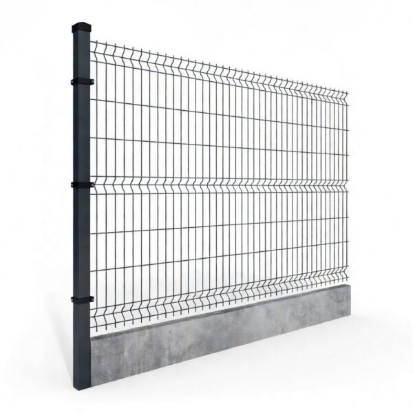 Komplet ogrodzenia panelowego 3d 153x250 z podmurówką