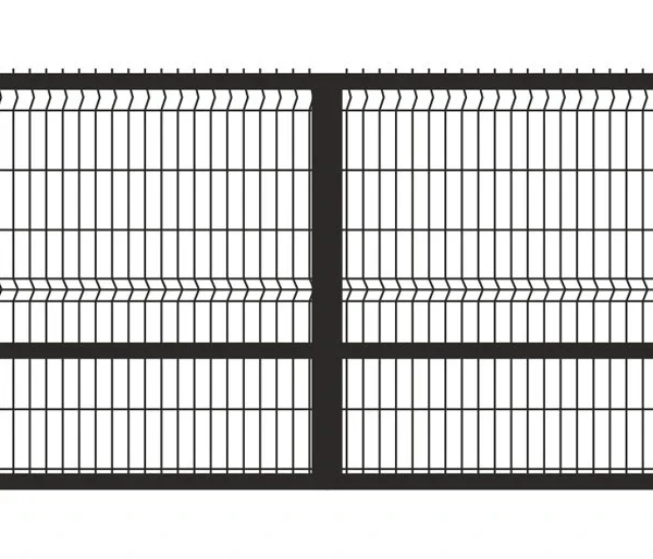 Brama dwuskrzydłowa panelowa 400x140 cm antracyt ze słupami i akcesoriami montażowymi sild-ogrodzenia.
