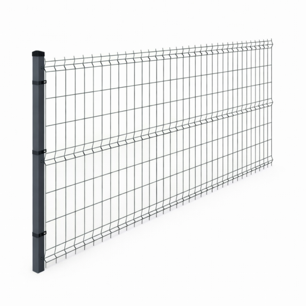 Wzmocniony komplet ogrodzenia panelowego 3D 153 cm drut 5mm zestaw