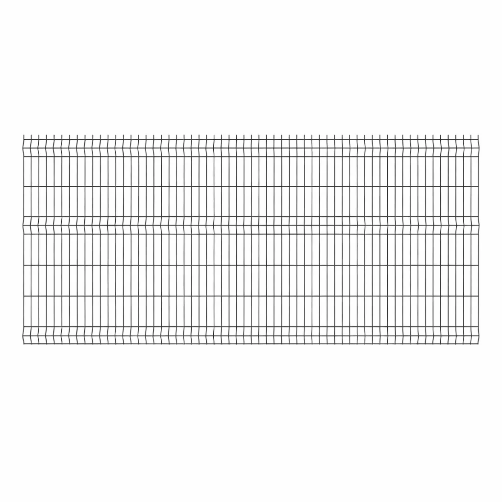 Panel ogrodzeniowy 3D o wymiarach 133x250 cm wykonany z drutu o grubości 5 mm