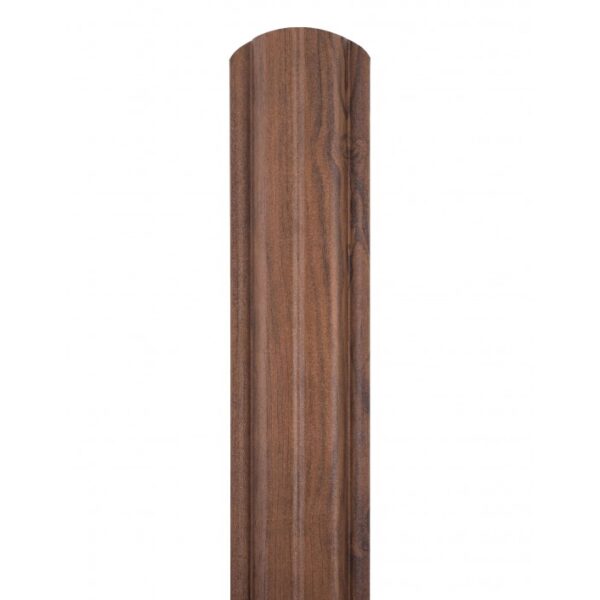 Sztacheta metalowa ASTRA ciemny dąb NBW73 119 cm – zakończenie półokrągłe