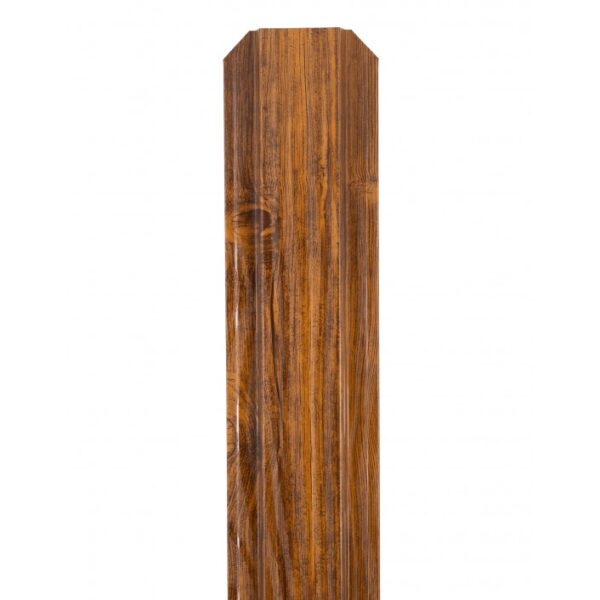 Sztacheta metalowa STANDARD jasny dąb NBW74 120 cm – zakończenie półokrągłe