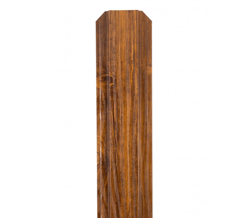 Sztacheta metalowa STANDARD jasny dąb NBW74 120 cm – zakończenie półokrągłe