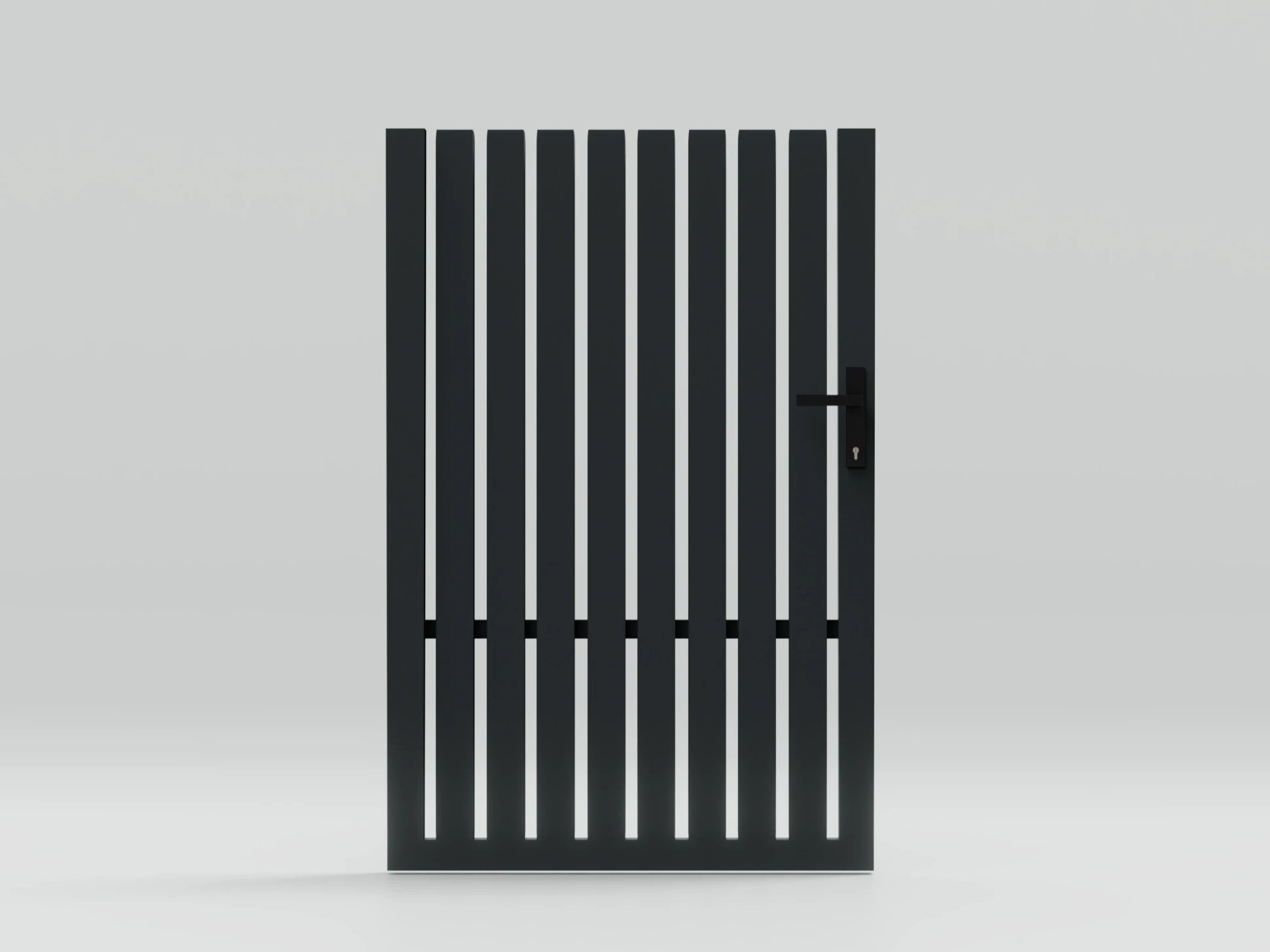 Furtka ogrodzeniowa na wymiar Linea z pionowymi profilami 60x40 mm.
