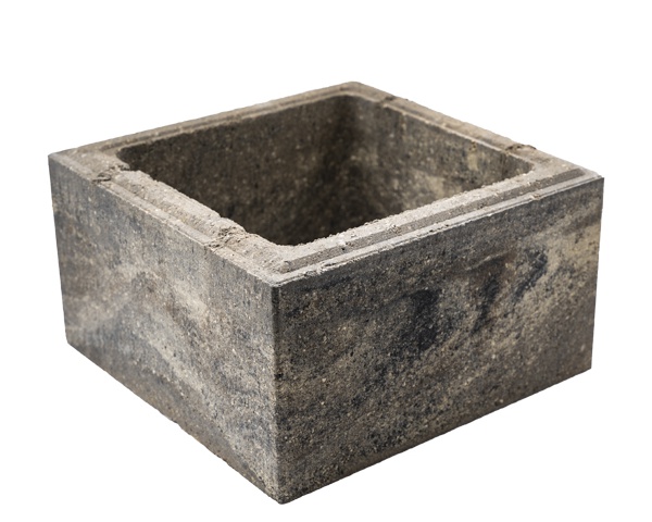 Pustak slupkowy Fini 36x36x20 cm z betonu architektonicznego pod nowoczesne ogrodzenie modularne